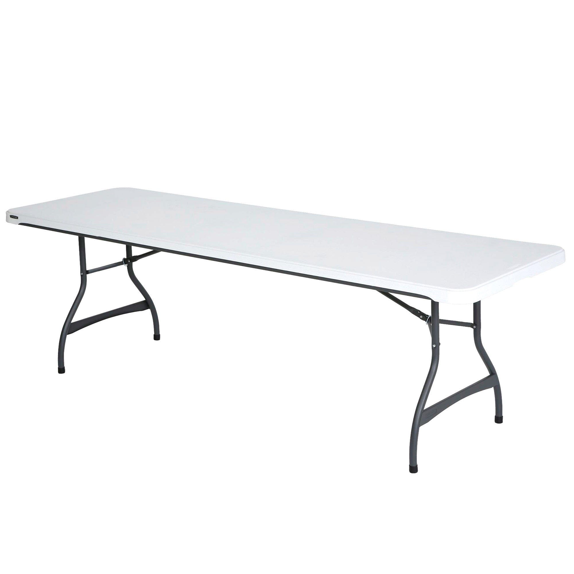 Mesa rectangular patas plegables blanco 244x76x74 cm - 92124