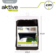 Funda elástica negra para mesa rectangular de 180 cm Aktive - 61548