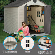 Caseta de jardín con suelo y ventana 6,6 m2 - 92308