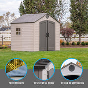 Caseta de jardín con suelo y ventana 4,9 m2 - 92309