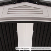 Caseta de jardín con suelo y ventanas 4,4 m² - 92317