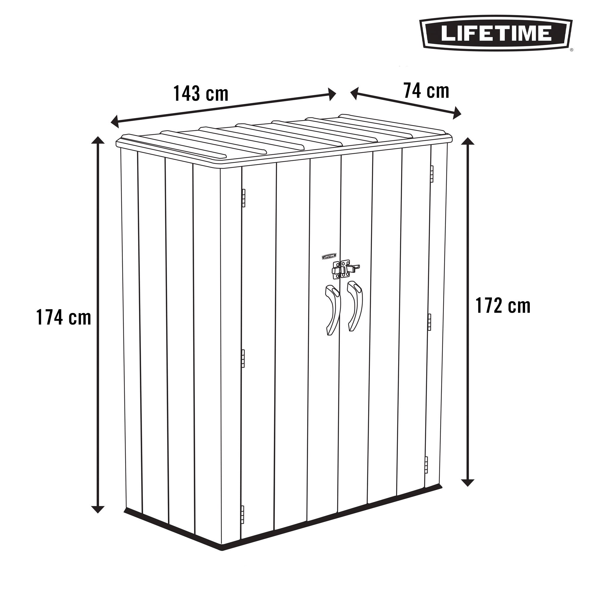 Armario exterior vertical Rough Cut 1.350 l - 92316 - Lifetime