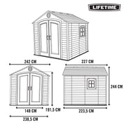 Caseta de jardín con suelo y ventana 4,9 m2 - 92309 - Lifetime