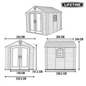 Caseta de jardín con suelo y ventana 6,6 m2 - 92308 - Lifetime