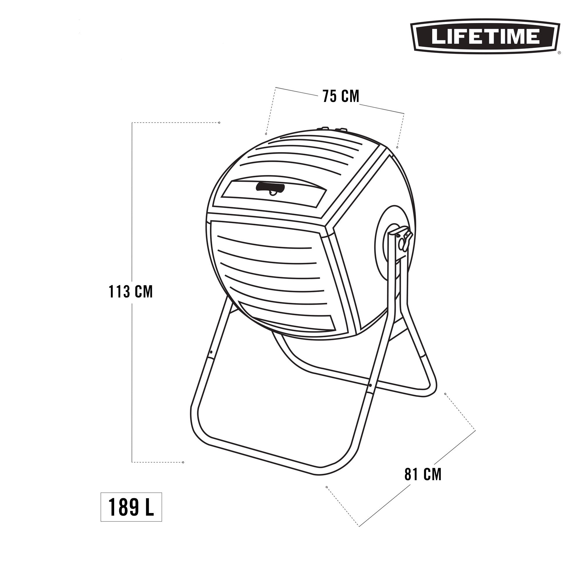 Compostador grande 189 l - 92301 - Lifetime
