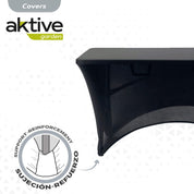 Funda elástica negra para mesa rectangular de 120 cm Aktive - 61546 - Lifetime