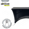 Funda elástica negra para mesa rectangular de 120 cm Aktive - 61546 - Lifetime