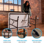 Mesa rectangular plegable blanca 122 x 76 x 74 cm - 92211 - Lifetime