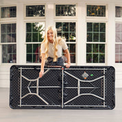 Mesa rectangular plegable negro 183 x 76 x 73 cm - 92126 - Lifetime