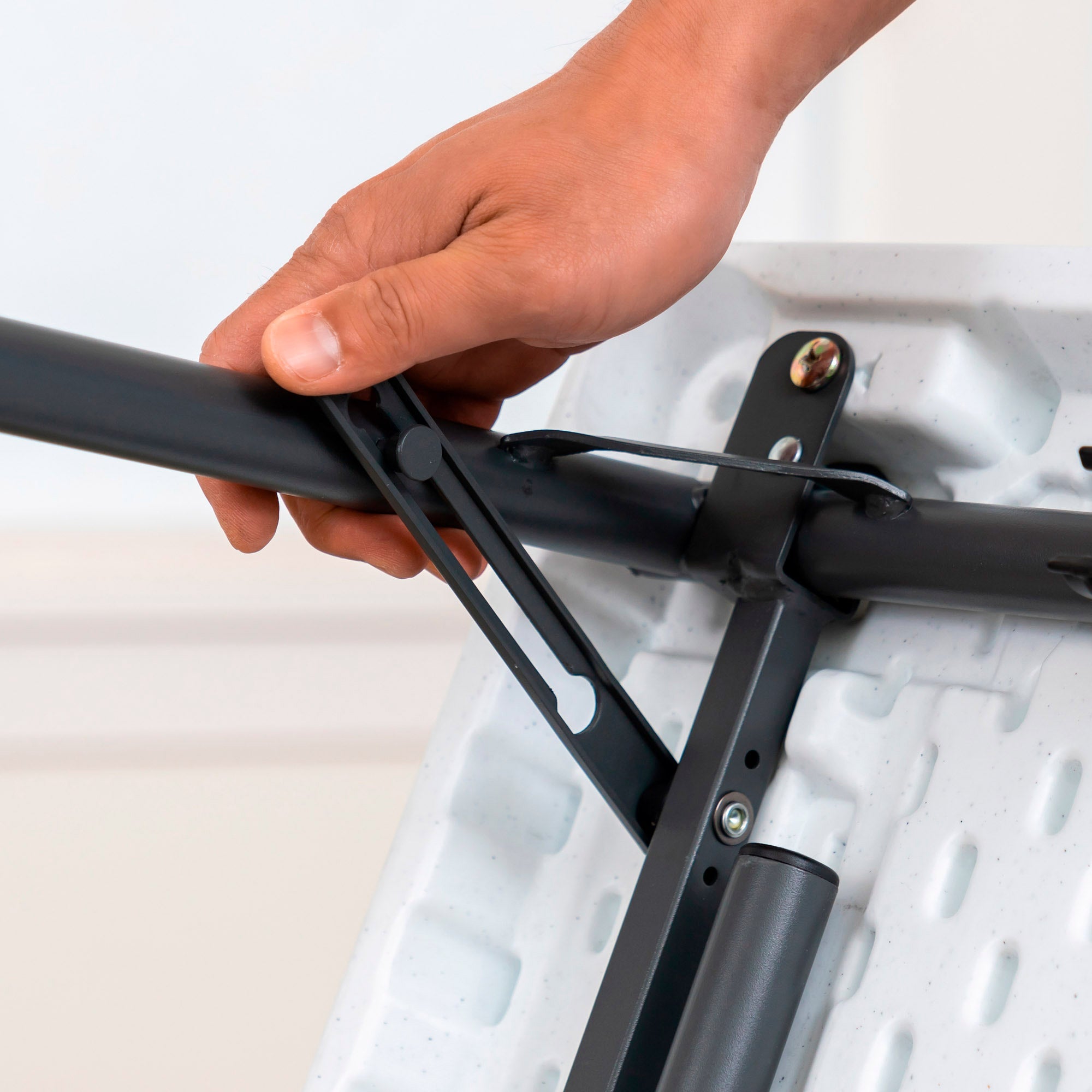 Pack mesa cuadrada plegable + 4 sillas plegables color blanco - Lifetime