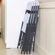 Pack mesa plegable 182x76 cm + 6 sillas plegables color blanco - Lifetime