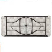 Pack mesa plegable 182x76 cm + 6 sillas plegables color blanco - Lifetime