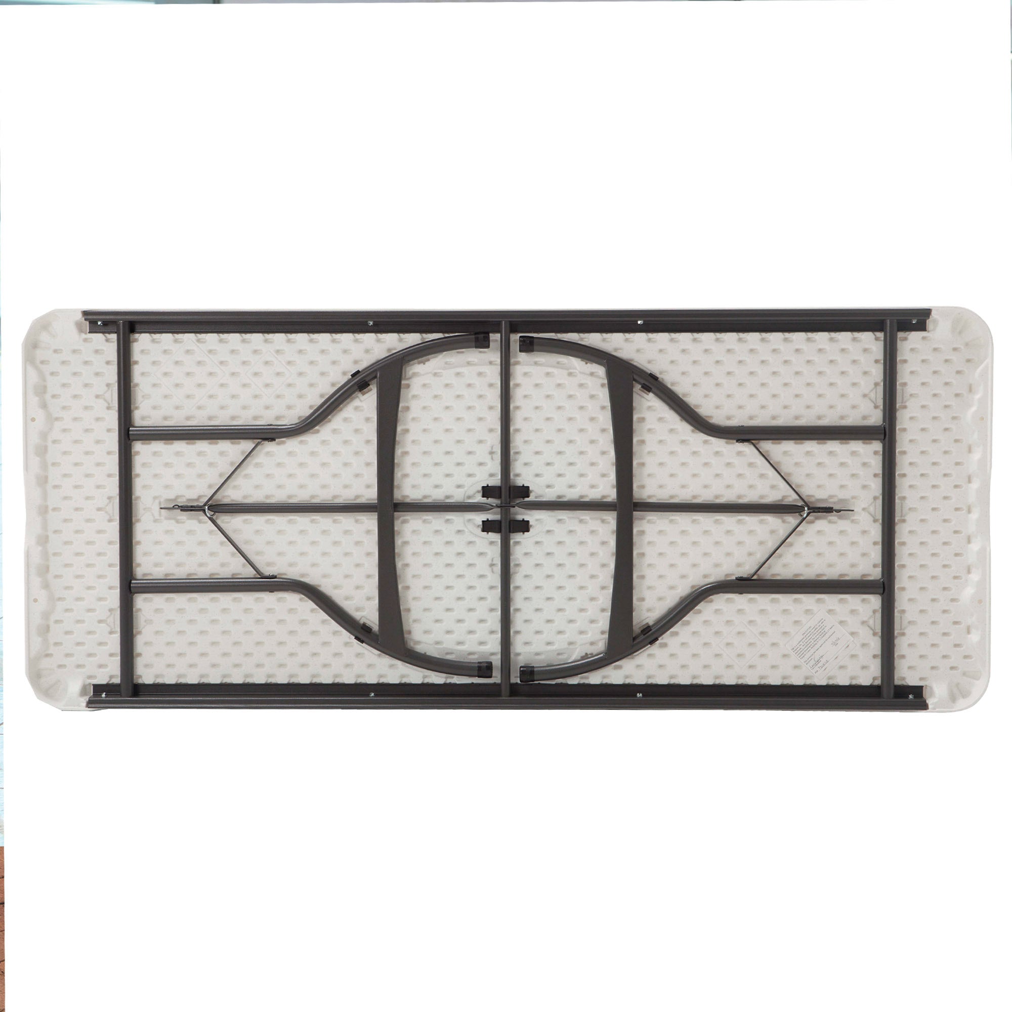 Pack mesa plegable 182x76 cm + 6 sillas plegables color blanco - Lifetime