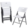Pack mesa redonda plegable Ø152 cm + 8 sillas plegables color blanco - Lifetime