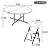 Pack mesa redonda plegable Ø152 cm + 8 sillas plegables color blanco - Lifetime