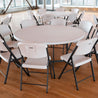 Pack mesa redonda plegable Ø152 cm + 8 sillas plegables color blanco - Lifetime