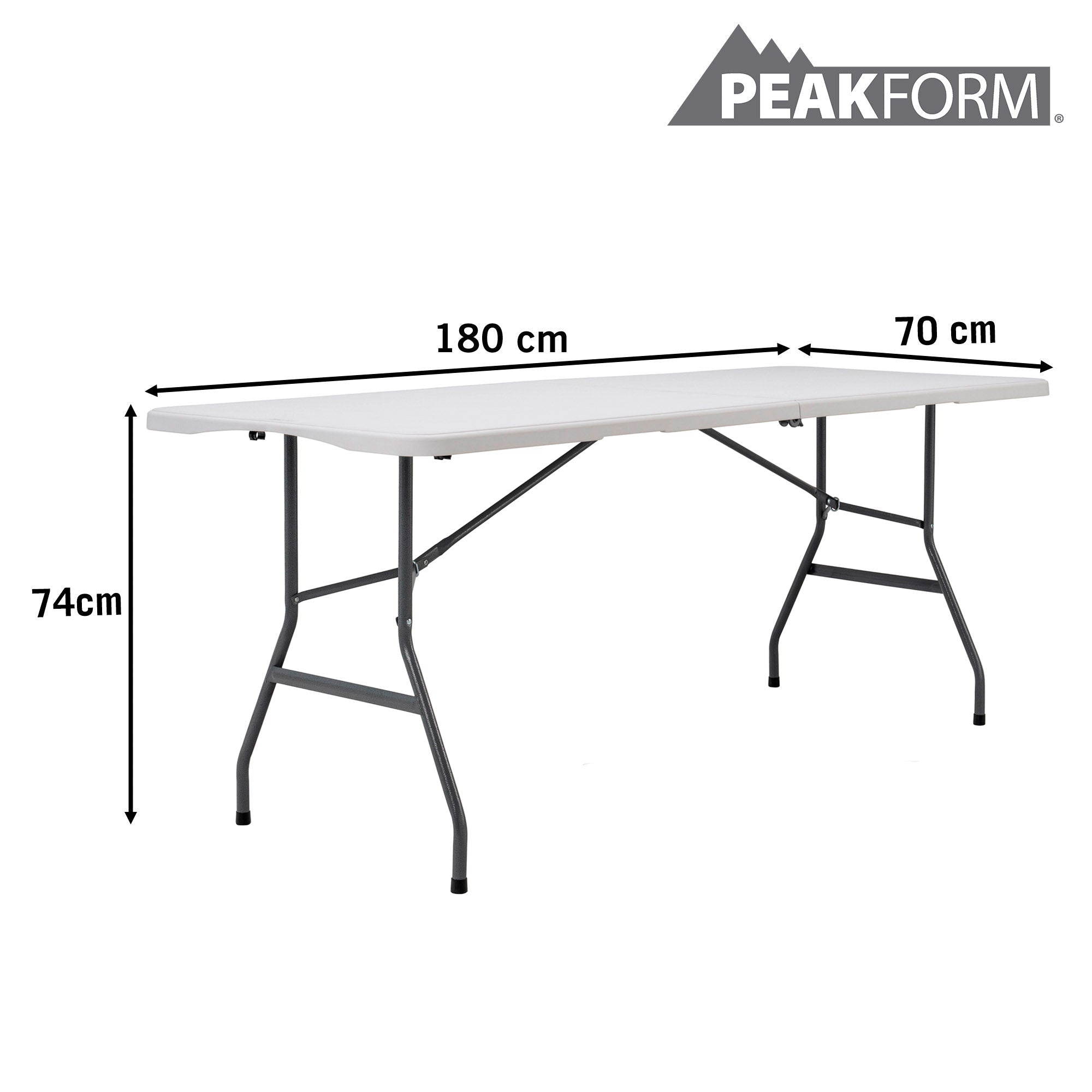 PEAKFORM Mesa rectangular plegable tipo maletín 180x70x74 cm - Lifetime