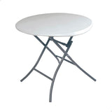 Mesa auxiliar plegable redonda blanco  - Ø84 x 74 cm - 92104