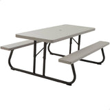 Mesa picnic plegable gris 183 x 76 x 75 cm - 92405