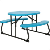 Mesa picnic plegable infantil ovalada 85,5 x 100 x 53 cm - 92205