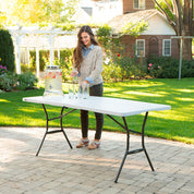 Mesa rectangular plegable blanco - 184 x 76 x 73,5 cm - 92105 - Lifetime