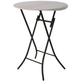 Mesa redonda plegable cocktail crema Ø84 x 110 cm - 92120